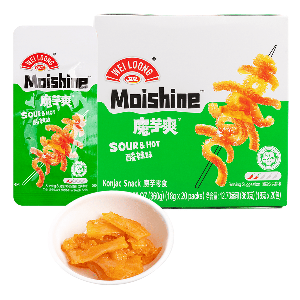 Weilong Konjac Shuang sour and hot snack 360 gram box
