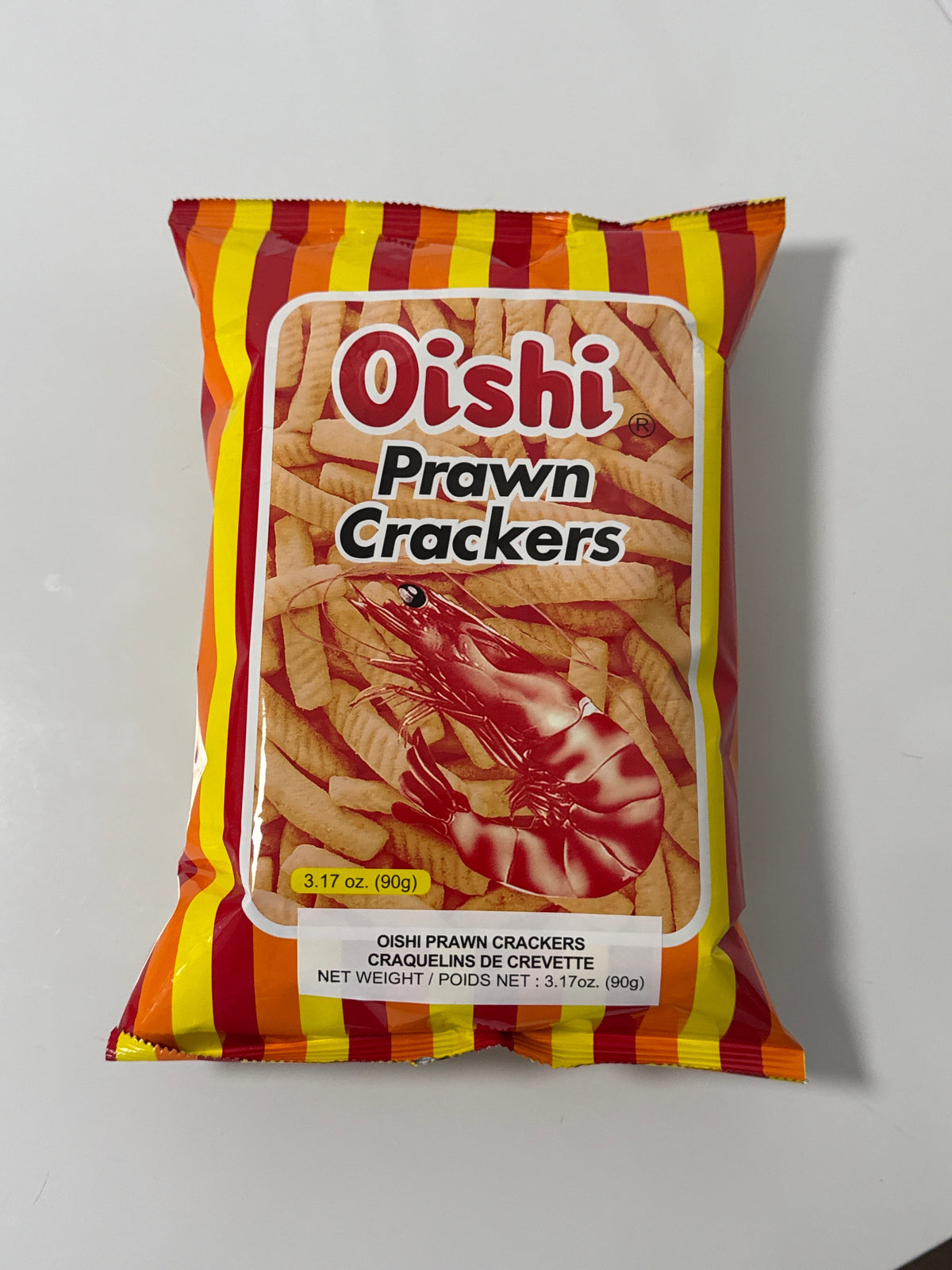 Oishi Prawn Crackers Original 90 g front package