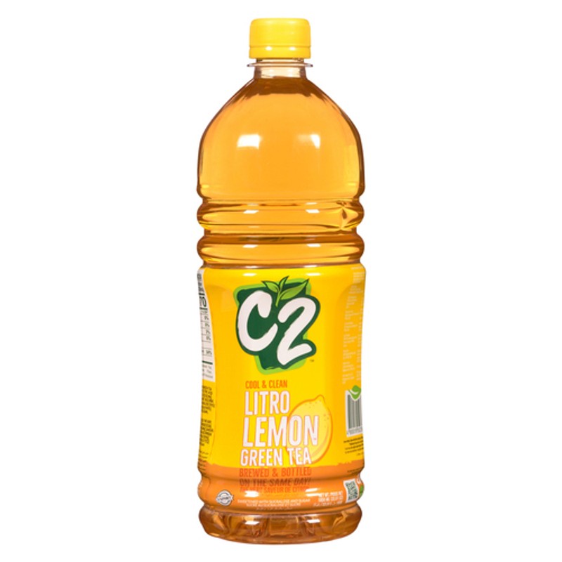 C2 Lemon Green Tea 1 L front bottle