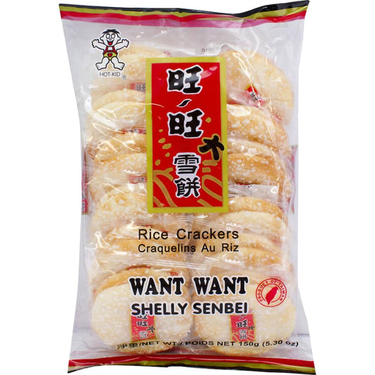 Want Want Shelly Senbei Rice Crackers 150 g front package