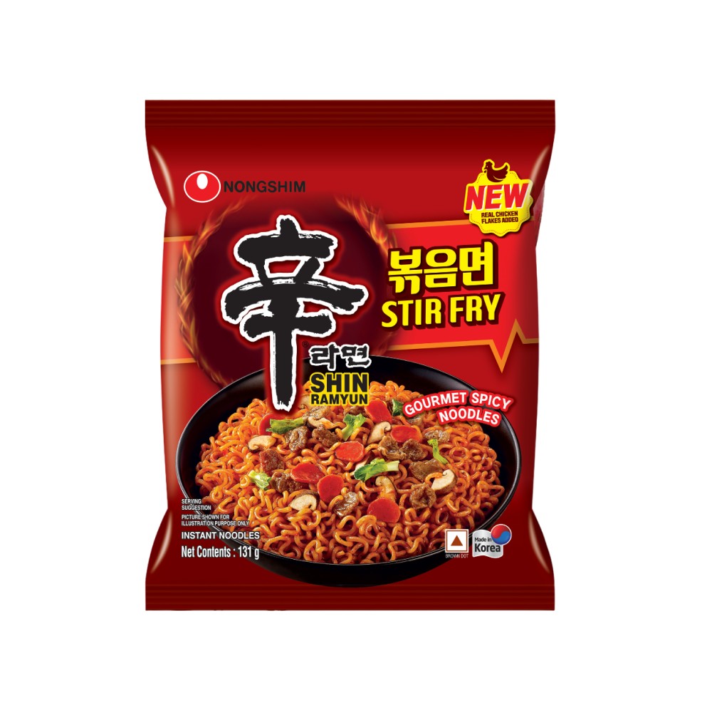 Nongshim Shin Ramen Stir Fry with Chili Oil 120 g front package